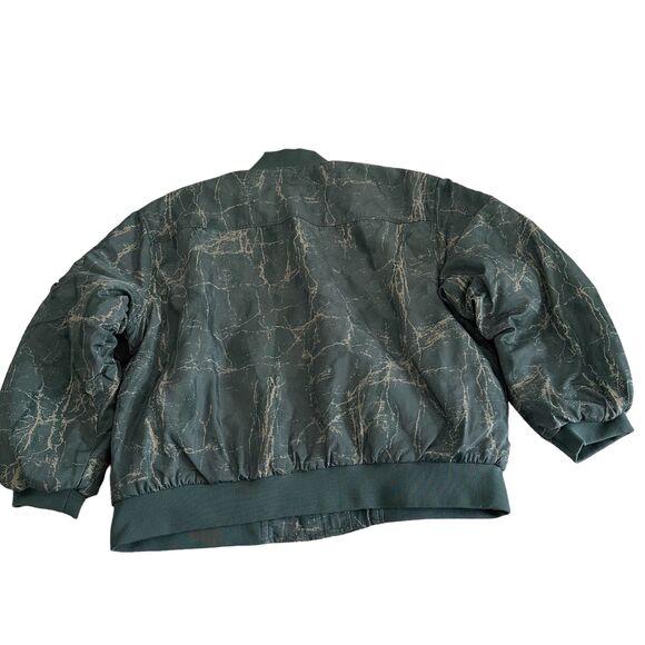 Urban Outfitters BDG Marcy Nylon Bomber Jacket Women's Size Medium Teal NEW - Picture 2 of 5